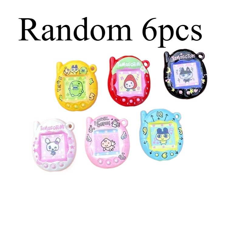 Kawaii Tech Accessories - 1/3/6 peças Acessórios de Miçangas Tamagotchi