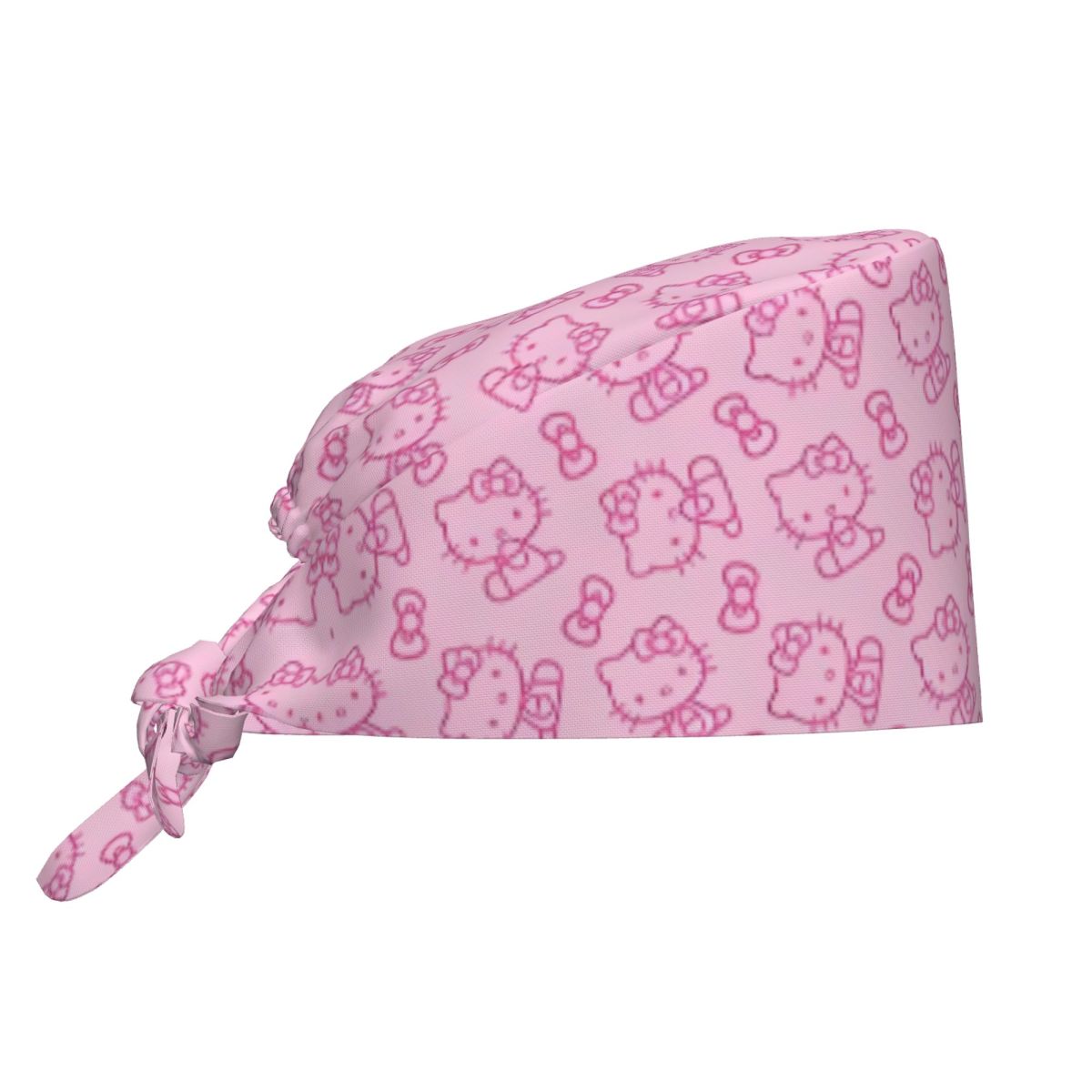 Kawaii Tech Accessories - Touca Cirúrgica Personalizada Rosa Gatinho para
