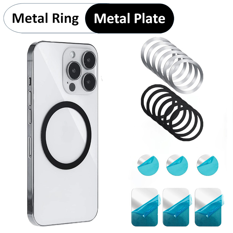 Tech Accessories Phone - Placa de metal universal e anel