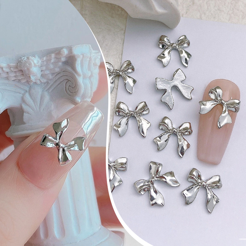 1 saco 3d prata ouro bowknot e - Trending Tech Accessories avaliação e preço