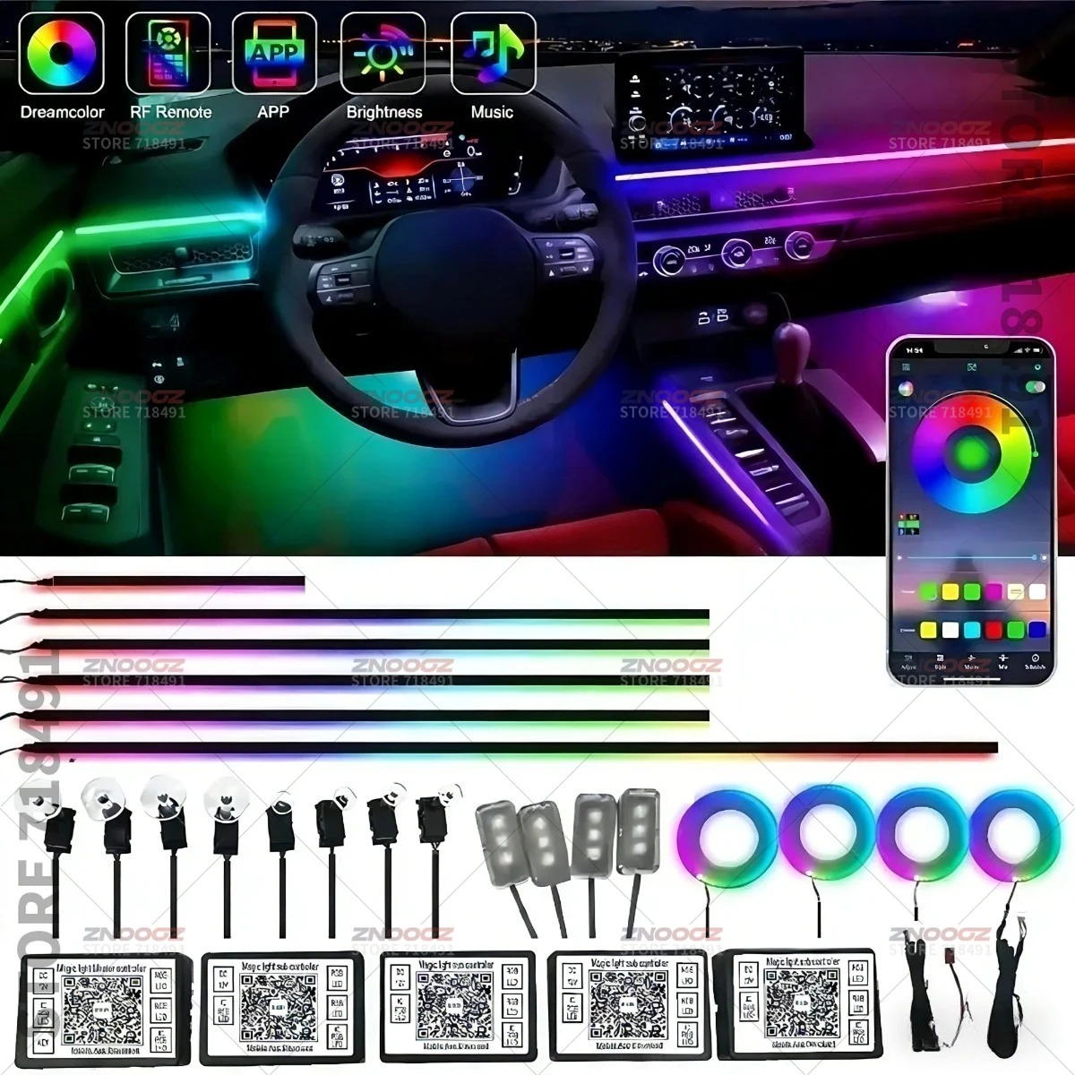 Luzes ambiente RGB 22 em 1 par - Tech Lighting Accessories avaliação e preço