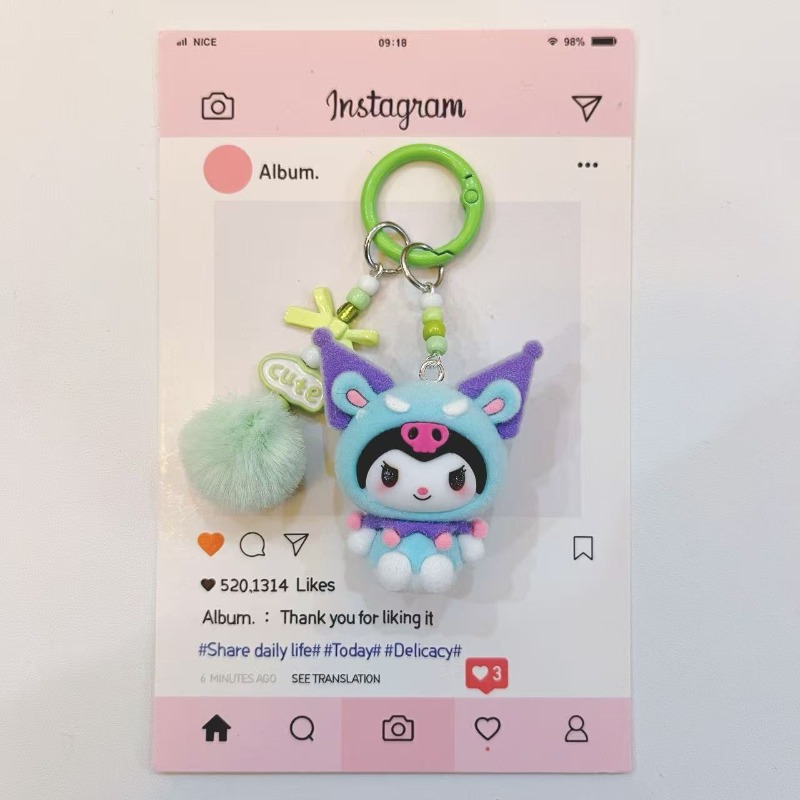 Chaveiro de Resina Kuromi Fash - Kawaii Tech Accessories avaliação e preço