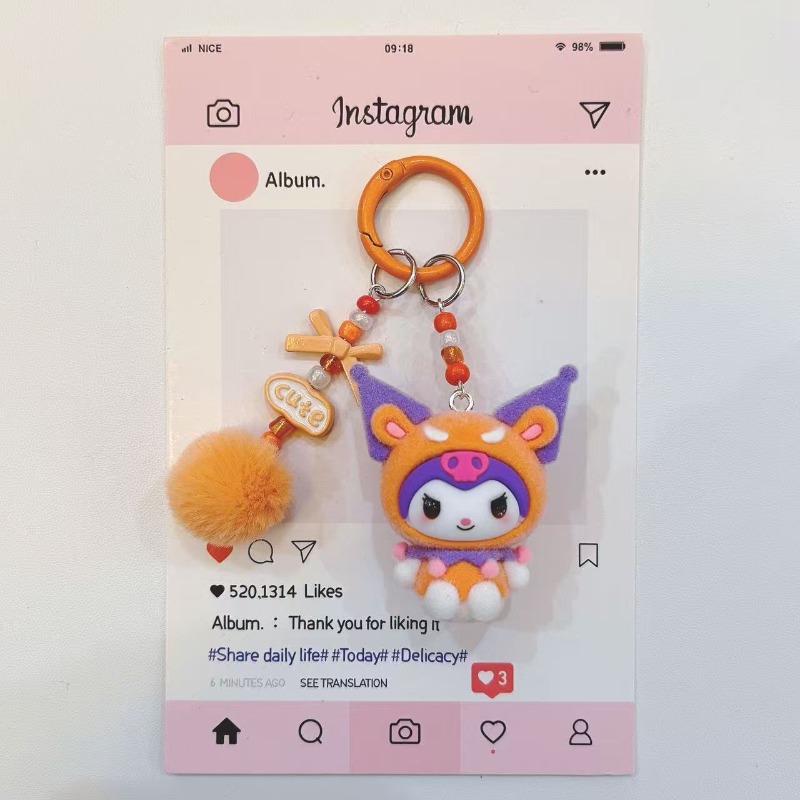 Chaveiro de Resina Kuromi Fash - Kawaii Tech Accessories avaliação e preço