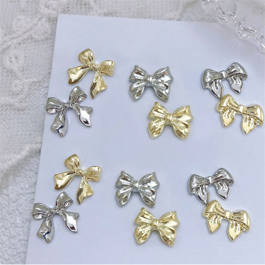 10 pçs/saco metal 3d bowknot c - Trending Tech Accessories avaliação e preço